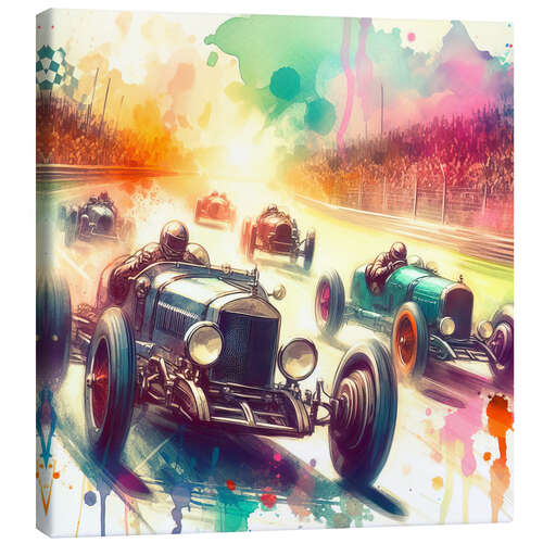 Canvas print 1930s car race