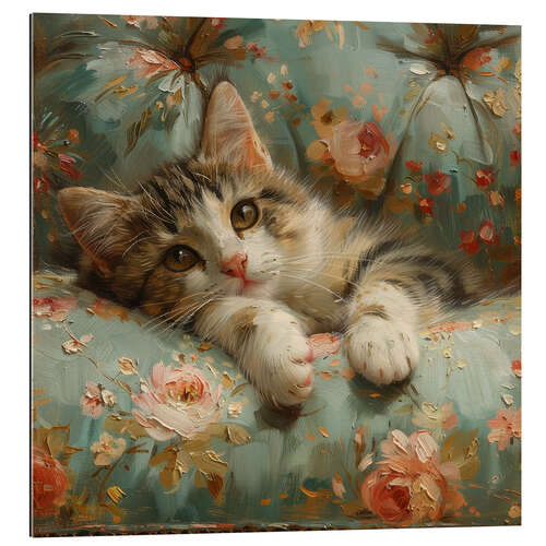 Galleritryk Cute Kitty on Sofa