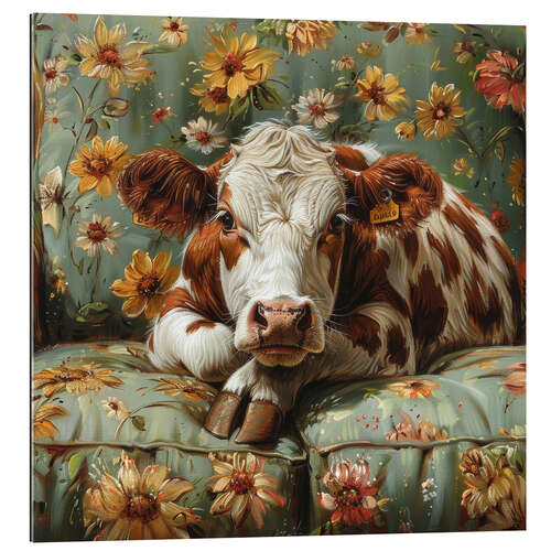 Gallery print Cow chilling on sofa