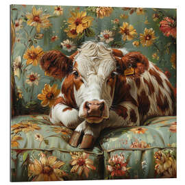 Galleriataulu Cow chilling on sofa