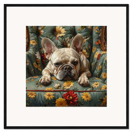 Kunsttryk i ramme Chilling French Bulldog