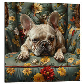 Quadro em plexi-alumínio Chilling French Bulldog