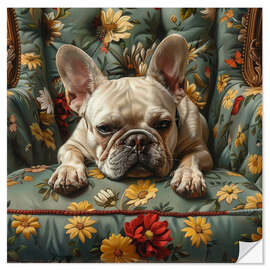 Adesivo murale Chilling French Bulldog