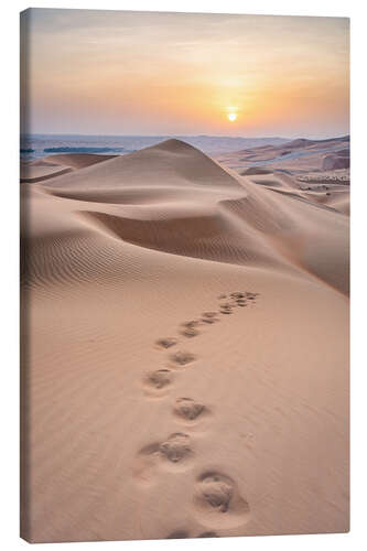 Canvas print Footprints in the desert