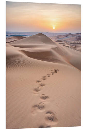 Tableau en PVC Footprints in the desert