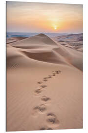 Magnettafel Fußspuren in der Wüste