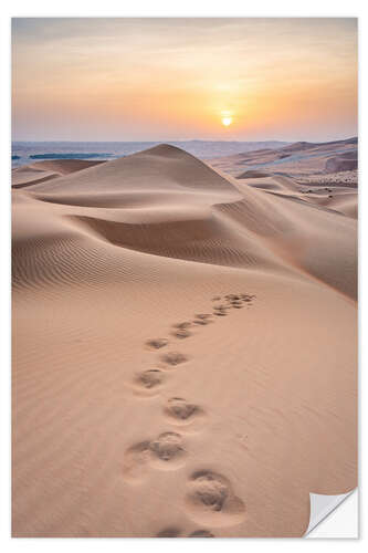 Sticker mural Footprints in the desert