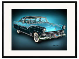 Gerahmter Kunstdruck 1955 Ford Crown Victoria