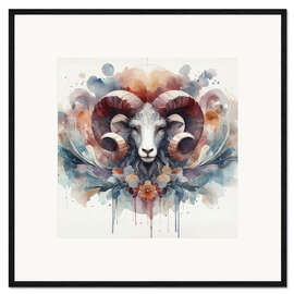 Framed art print Zodiac sign Aries