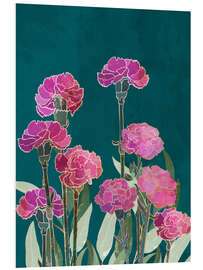 Foam board print Pink Carnations