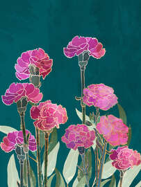 Magnettafel Rosa Nelken