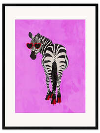 Impression artistique encadrée Fancy Zebra