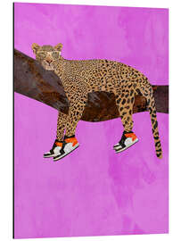 Aluminiumtavla Swag Leopard wearing sneakers