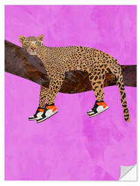 Vinilo para la pared Swag Leopard wearing sneakers