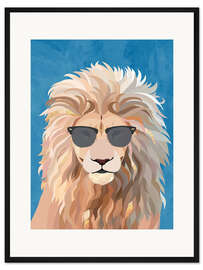 Gerahmter Kunstdruck Too cool lion