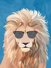 Magnettafel Too cool lion
