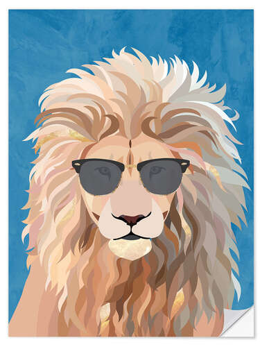 Wall sticker Too cool lion