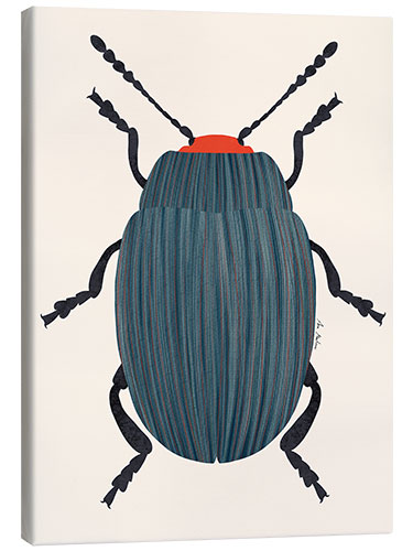 Canvas-taulu Blue and orange beetle