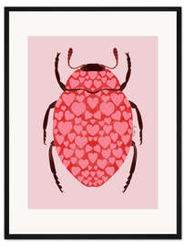 Gerahmter Kunstdruck Herzkäfer