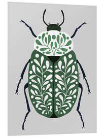 Foam board print Beetle and leaves