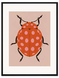 Gerahmter Kunstdruck Roter Käfer