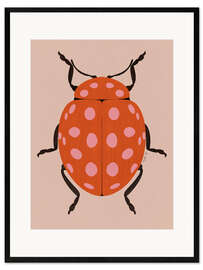 Kunsttryk i ramme Red beetle