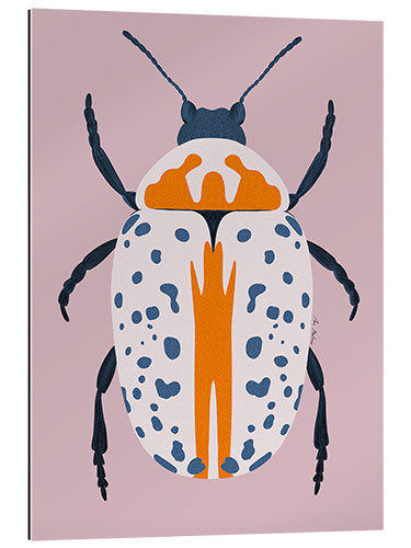 Gallery print White and blue beetle