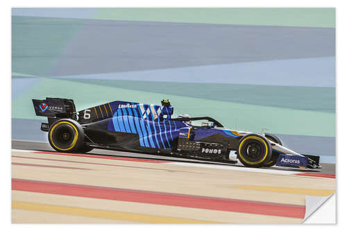 Sticker mural Nicholas Latifi, Williams FW43B, 2023