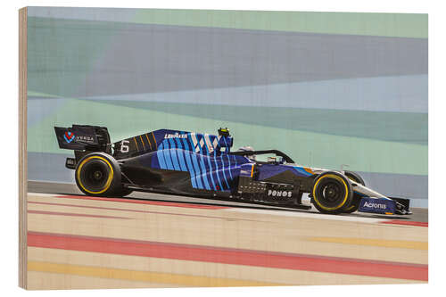 Quadro de madeira Nicholas Latifi, Williams FW43B, 2023