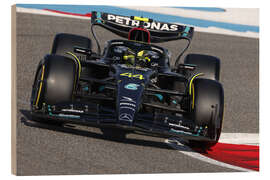 Holzbild Sir Lewis Hamilton, Mercedes, Bahrain GP 2023 II