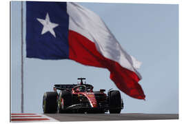 Gallery print Charles Leclerc, Texas flag in the background, 2023