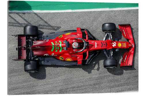 Gallery print Charles Leclerc, Ferrari SF21, from above I