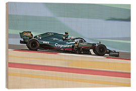 Hout print Sebastian Vettel, Aston Martin, Bahrain GP 2023