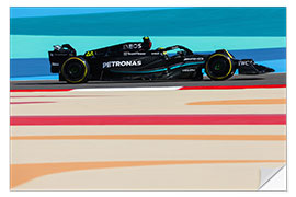 Sticker mural Sir Lewis Hamilton, Bahrain GP 2023 I