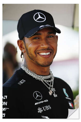 Selvklebende plakat Lewis Hamilton during Australian GP 2020