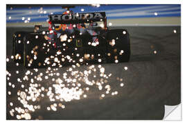 Wall sticker Max Verstappen with a trail of spark, Bahrain GP 2023