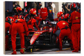 Hout print Charles Leclerc, Ferrari, in the pits, Qatar GP 2023