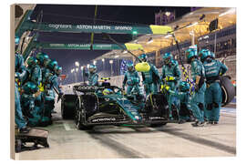 Hout print Fernando Alonso, Pitstop Bahrain GP 2023