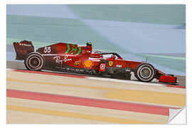 Sticker mural Carlos Sainz, Ferrari, Bahrain GP 2023 I