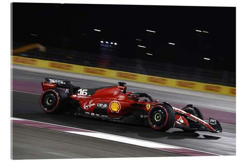 Acrylic print Charles Leclerc, Ferrari, Qatar GP 2023