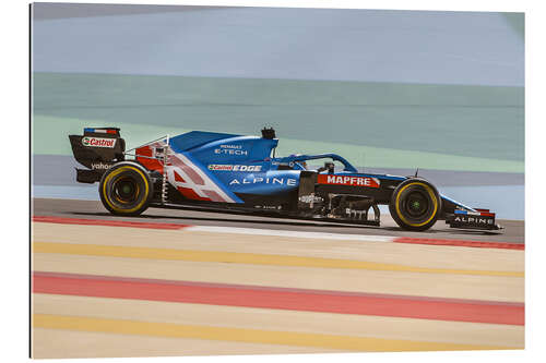 Galleritryk Fernando Alonso, Alpine A521, 2021