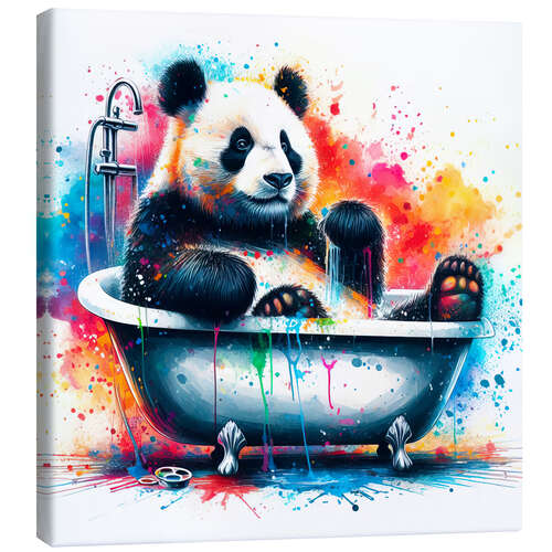 Lærredsbillede Panda bear in the bathtub