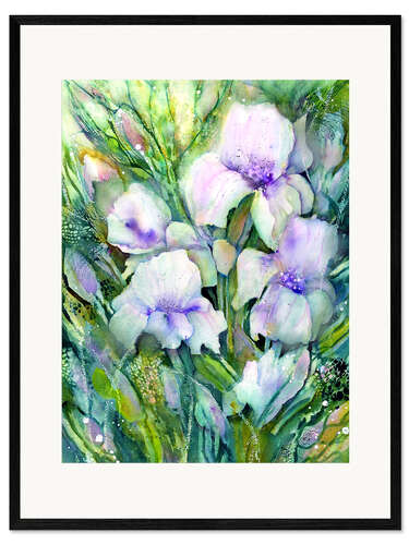 Impression artistique encadrée Irises
