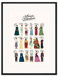 Gerahmter Kunstdruck Women of Literature - Nour Tohme