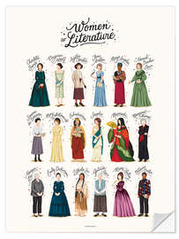 Sticker mural Women of Literature