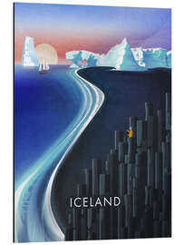 Stampa su alluminio Iceland Travel Art