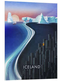 Tableau en PVC Iceland Travel Art
