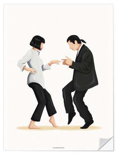 Sticker mural Pulp Fiction Dance