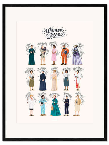 Plakat artystyczny premium w ramie Women of Science