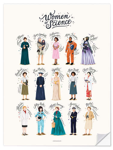 Adesivo murale Women of Science